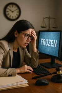 Law firm staff facing IT failure before a court deadline