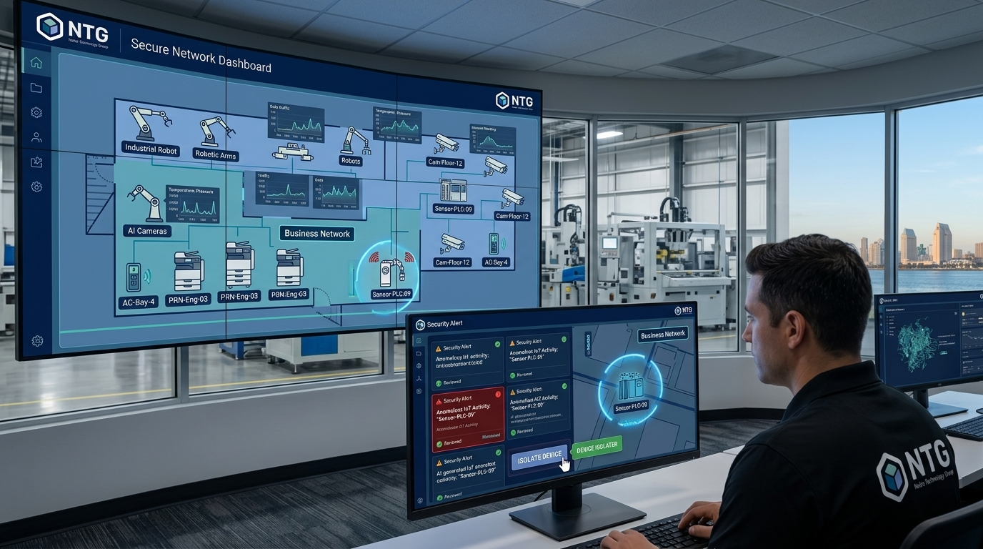 AI-powered IoT threat detection protecting a San Diego business network